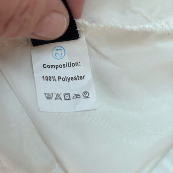 Crochet Midi Baby Doll Halter Dress Y2K Fairy White Shein Textured Tiered SZ SM - Picture 11 of 12